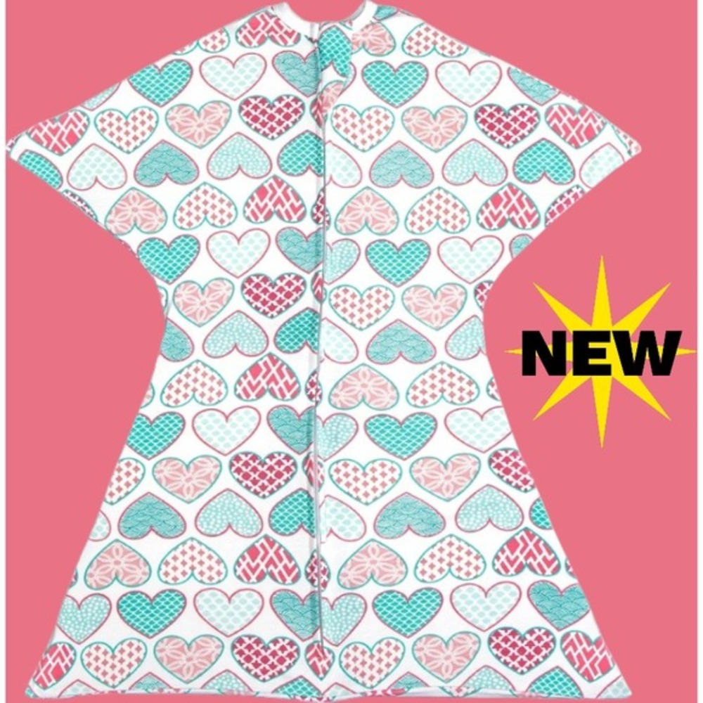 SLEEPING BABY Zipadee-Zip Sleeping Sack Cotton 3M-6M Extra Small Hearts NEW